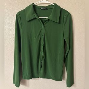 Zara button down blouse